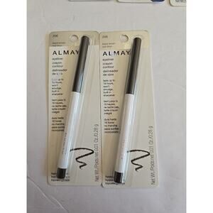 Almay Top Of The Line Eyeliner, Black Brown 206, 0.01 oz TWO PENCILS